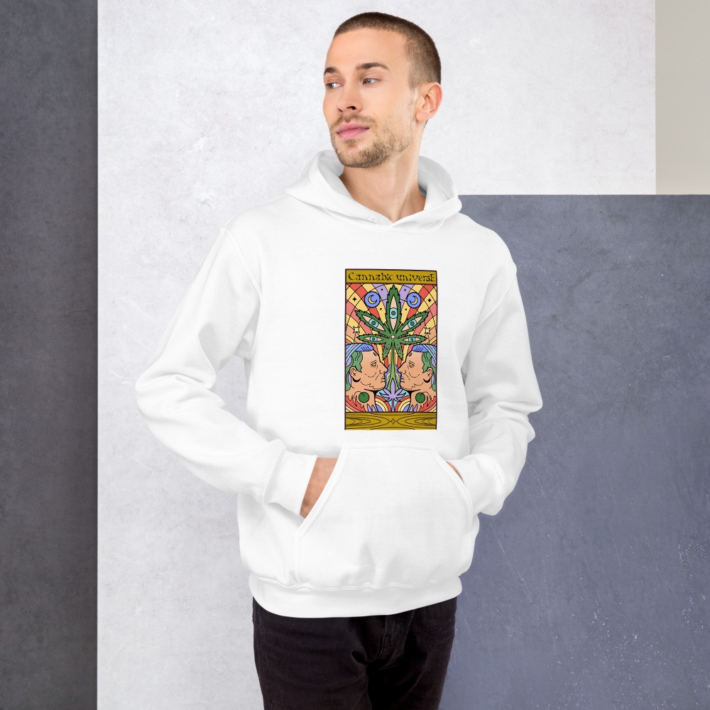 Cannabis universe shaman design unisex hoodie