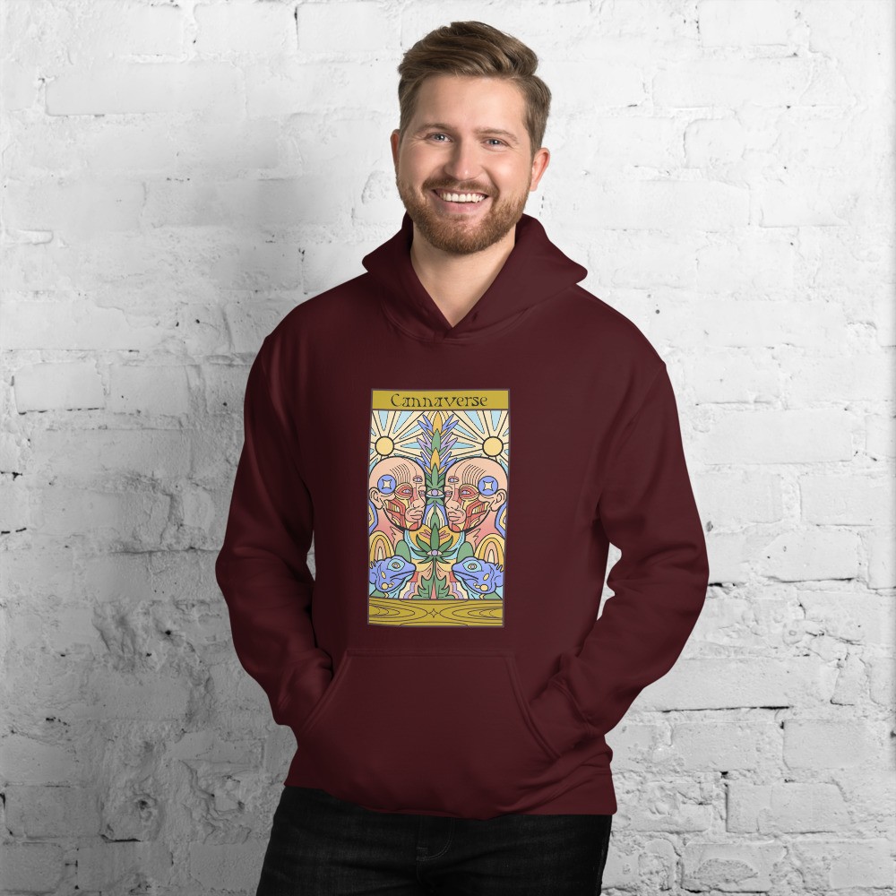 Cannabis universe third eye design unisex hoodie