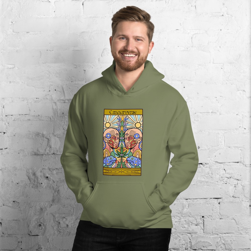 Cannabis universe third eye design unisex hoodie