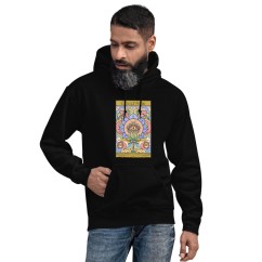 Cannabis universe third eye flamingo design unisex hoodie