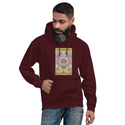 Cannabis universe third eye flamingo design unisex hoodie