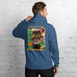 Cannabis funny design unisex hoodie, cat and weed lovers