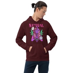 Cannabis universe Natural psychedelic shamanic design unisex hoodie Moon, Venus, third eye