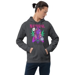 Cannabis universe Natural psychedelic shamanic design unisex hoodie Moon, Venus, third eye