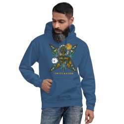 Cannabis universe shamanic design unisex hoodie Initiation