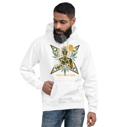 Cannabis universe shamanic design unisex hoodie Initiation