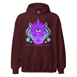 The medicine man Cannabis shaman third eye design unisex hoodie