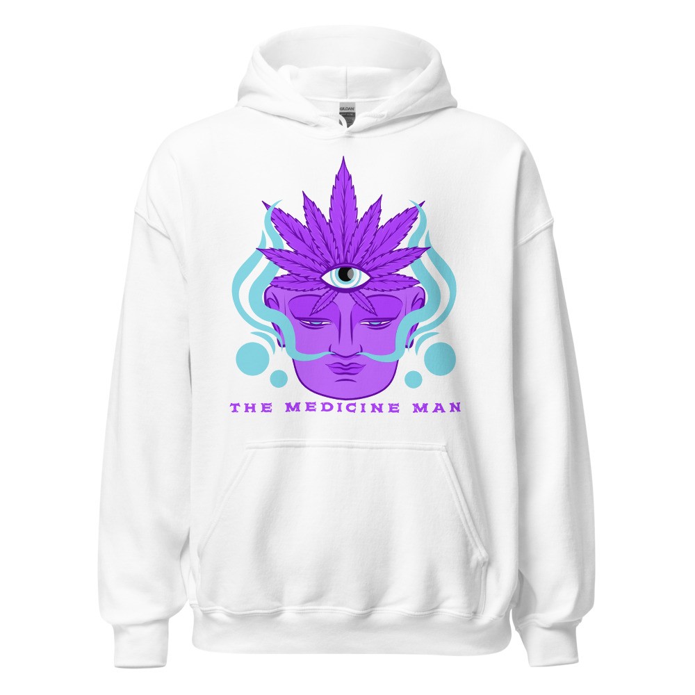 The medicine man Cannabis shaman third eye design unisex hoodie