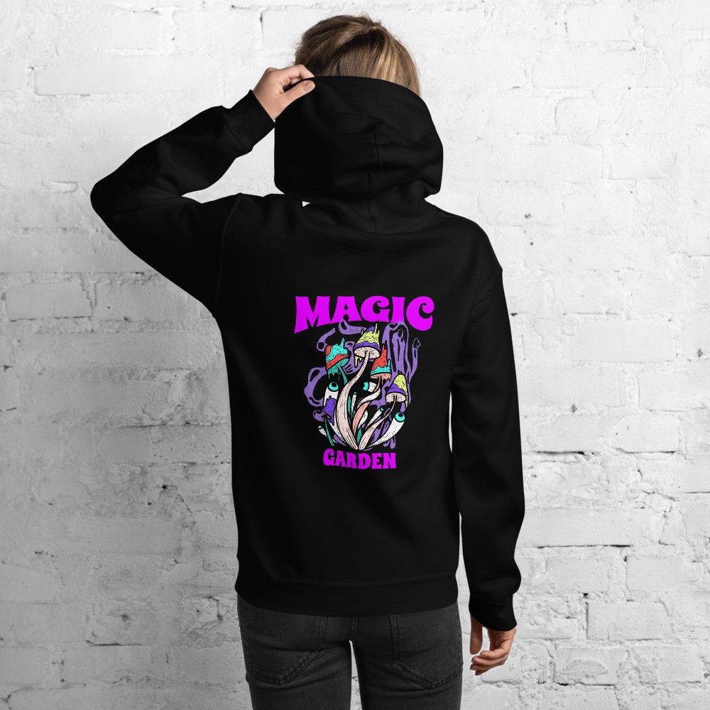 Magic garden Unisex Hoodie, Psychedelic mushrooms