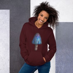 Trippy design Unisex Hoodie, both side print, Follow the rabbit hole