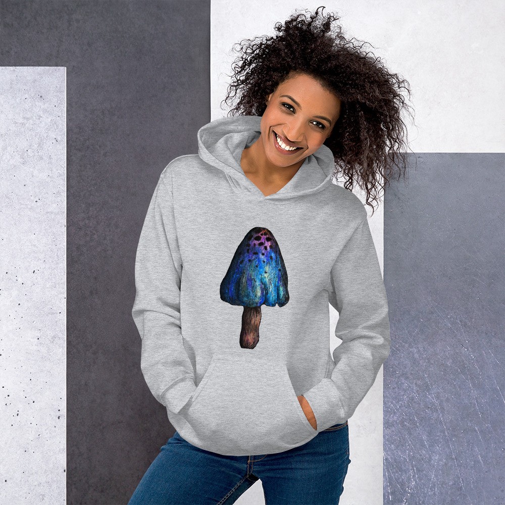 Trippy design Unisex Hoodie, both side print, Follow the rabbit hole