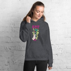 Unisex Psychedelic mushrooms Unisex Hoodie, both side print, Eat me trippy sign