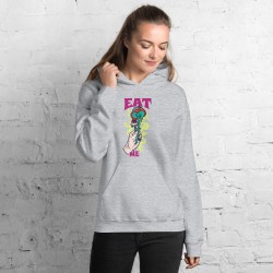 Psychedelic mushrooms Unisex Hoodie, both side print, Eat me trippy sign