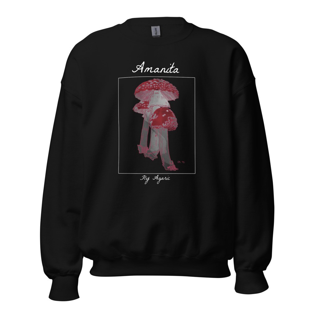 Amanita muscaria mushroom Unisex Sweatshirt, fly agaric