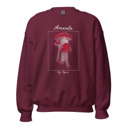 Amanita muscaria mushroom Unisex Sweatshirt, fly agaric