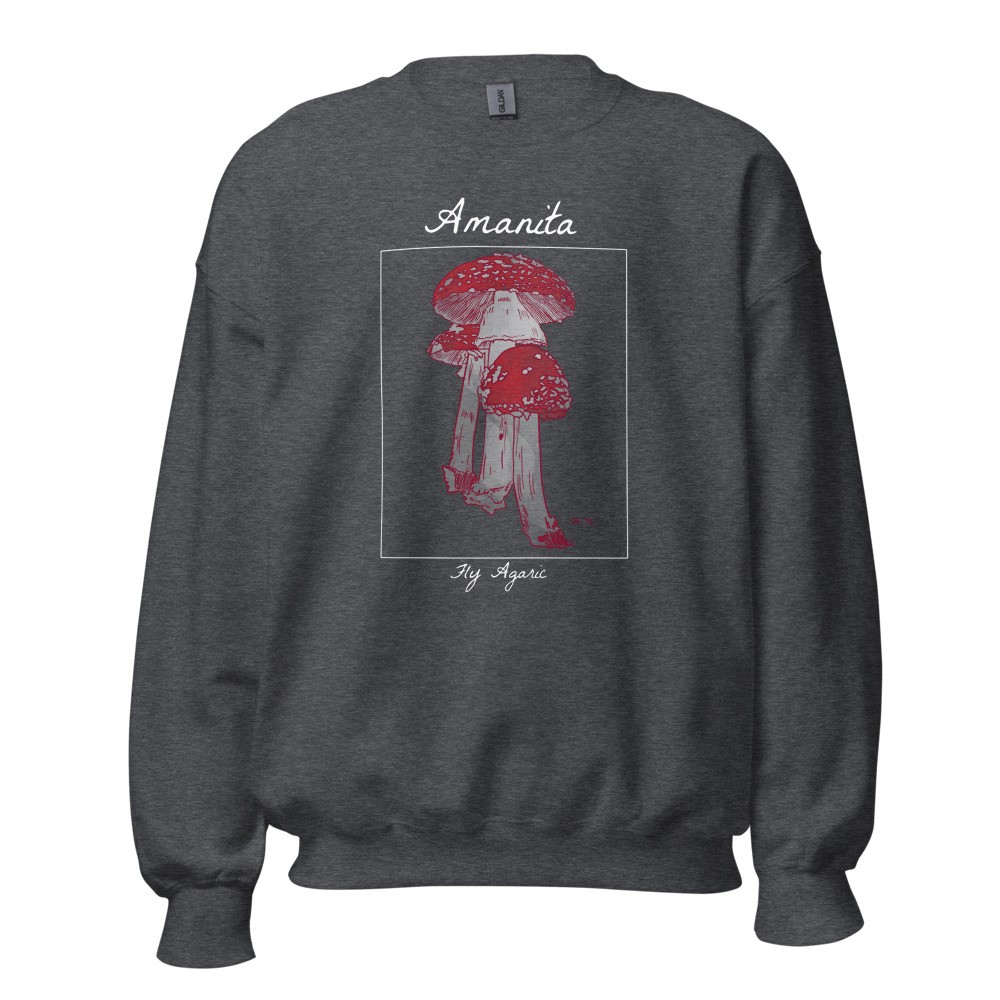Amanita muscaria mushroom Unisex Sweatshirt, fly agaric
