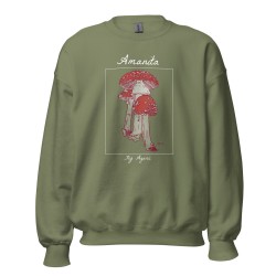 Amanita muscaria mushroom Unisex Sweatshirt, fly agaric