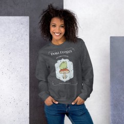 Amanita muscaria funny Unisex Sweatshirt mushroom, fly agaric and a frog