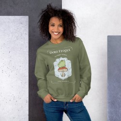 Amanita muscaria funny Unisex Sweatshirt mushroom, fly agaric and a frog