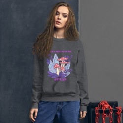 Amanita muscaria Unisex Sweatshirt mushroom and crystals design