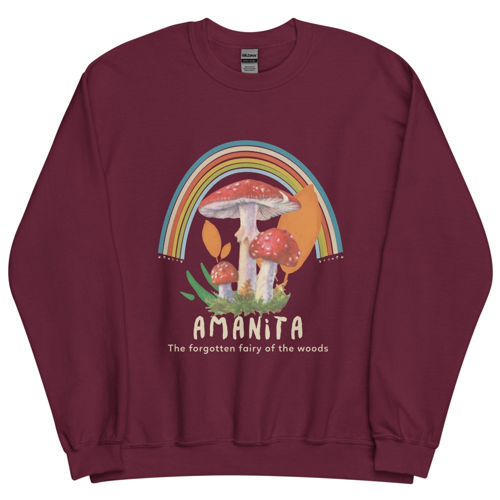 Amanita muscaria Unisex Sweatshirt mushroom design, fly agaric