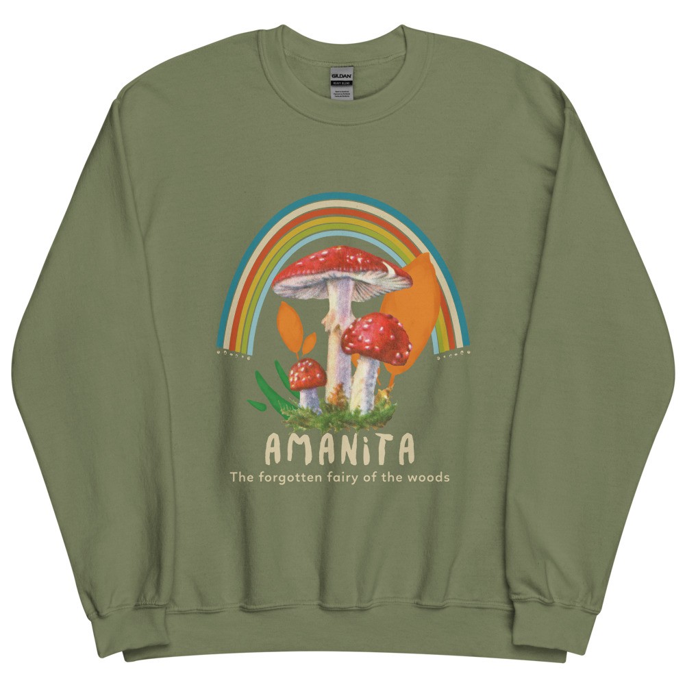 Amanita muscaria Unisex Sweatshirt mushroom design, fly agaric