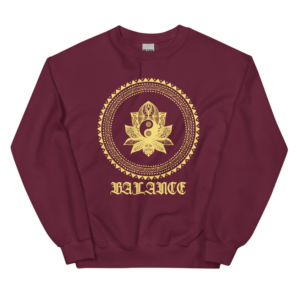 Mandala Sweatshirt spiritual design balance