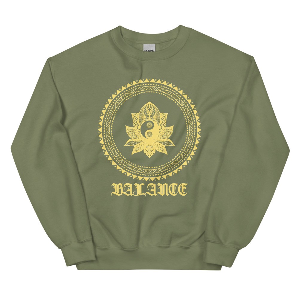 Mandala Sweatshirt spiritual design balance