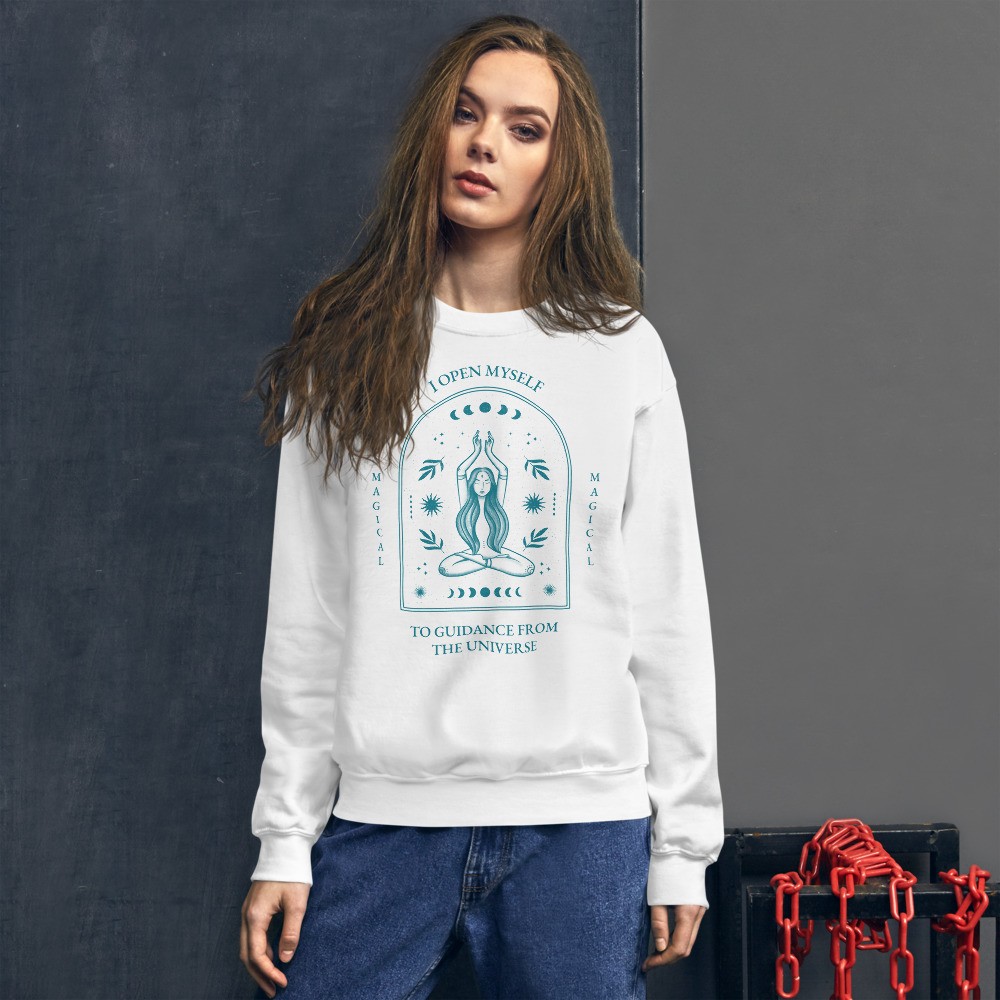 Unisex Sweatshirt esoteric boho inspirational quote guidance from the universe