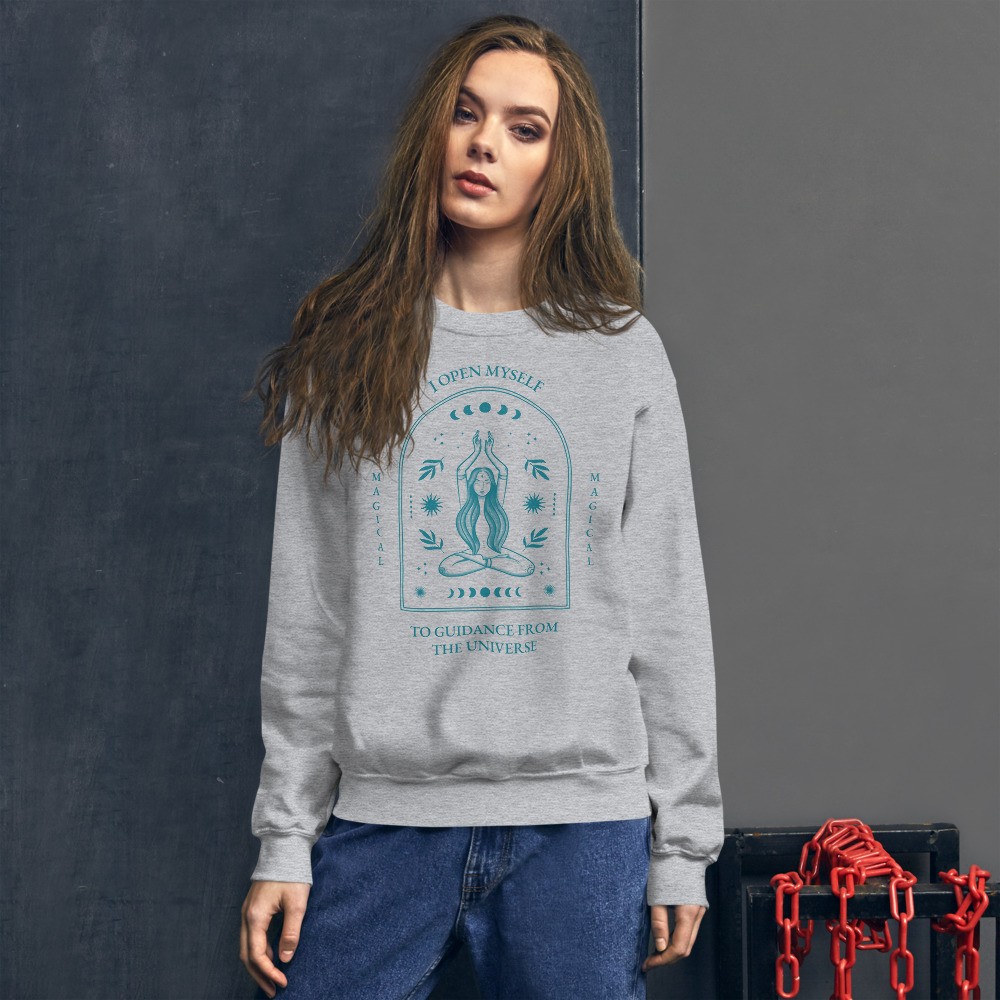 Unisex Sweatshirt esoteric boho inspirational quote guidance from the universe
