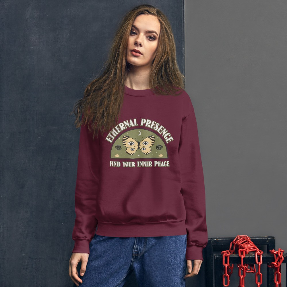 Sweatshirt esoteric boho inspirational butterfly design