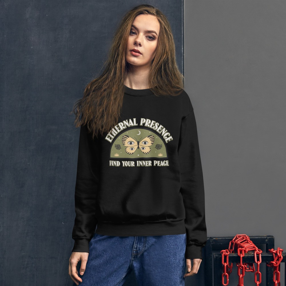 Sweatshirt esoteric boho inspirational butterfly design