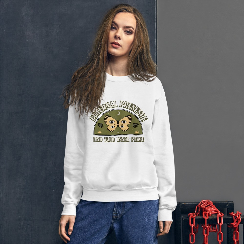 Sweatshirt esoteric boho inspirational butterfly design