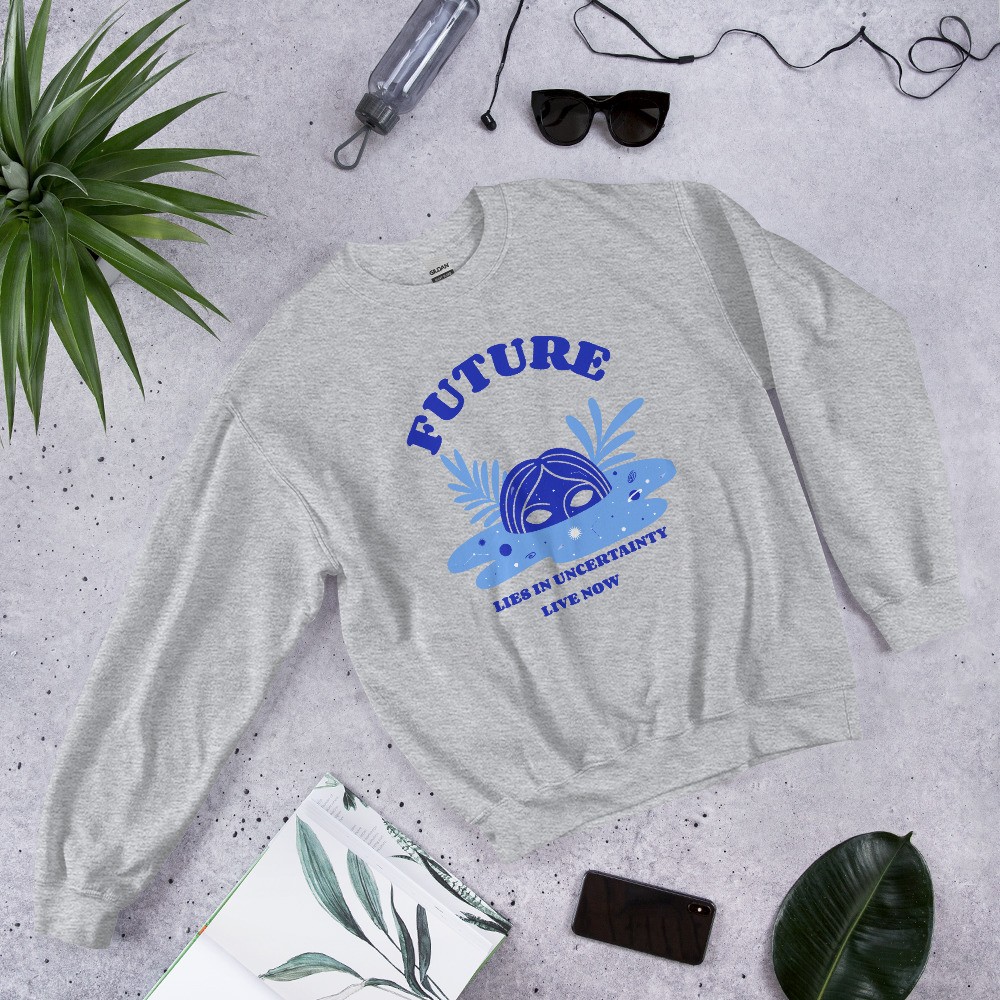 Unisex Sweatshirt mystical design with a motivational quote