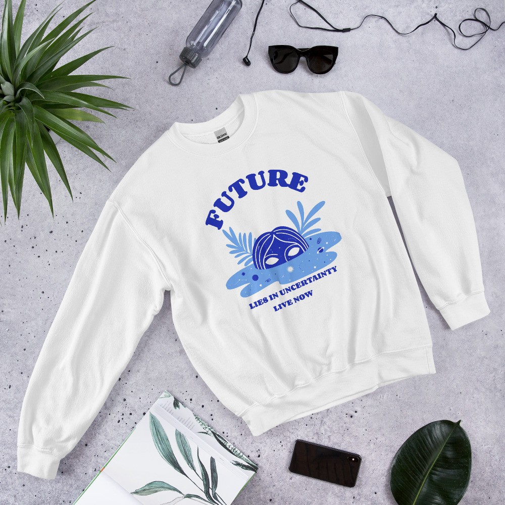 Unisex Sweatshirt mystical design with a motivational quote