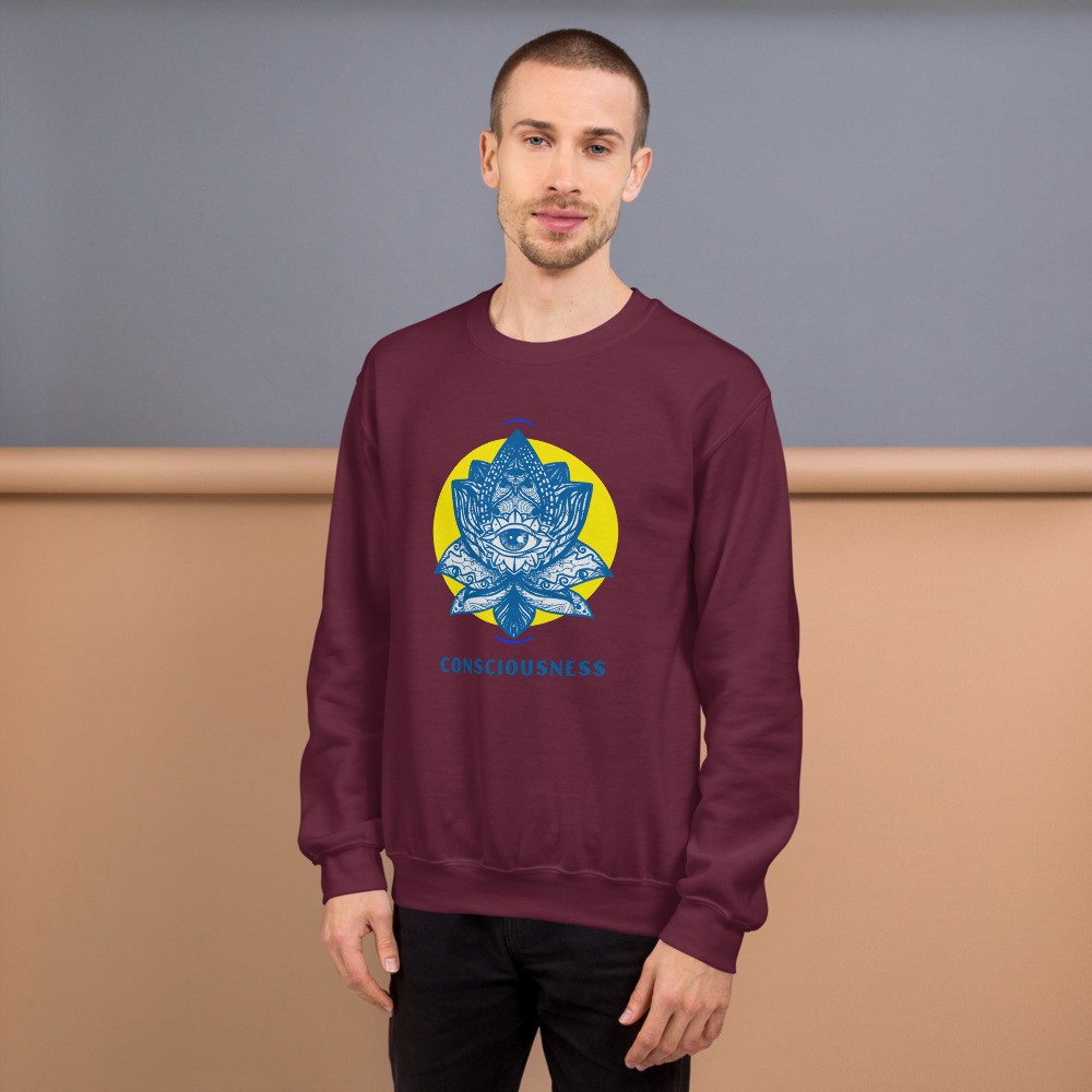 Mikina third eye mandala lotus psychedelic design