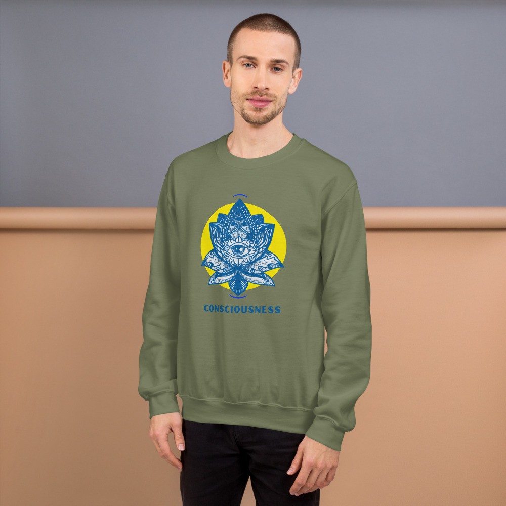 Mikina third eye mandala lotus psychedelic design