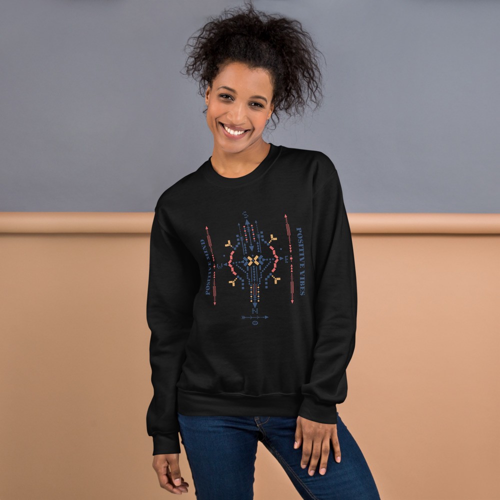 Sweatshirt Positive vibes quote