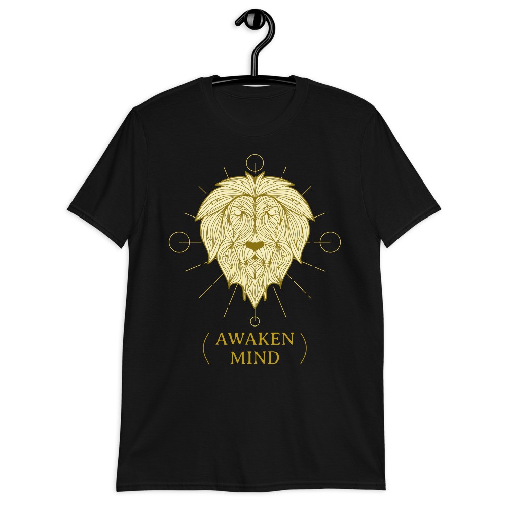 Wise lion spirit animal unisex T-shirt with a quote