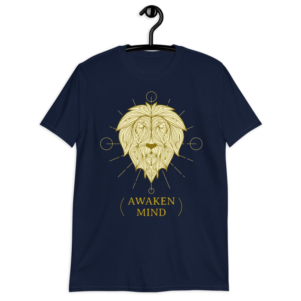 Wise lion spirit animal unisex T-shirt with a quote