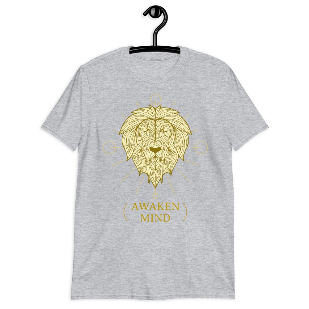 Wise lion spirit animal unisex T-shirt with a quote