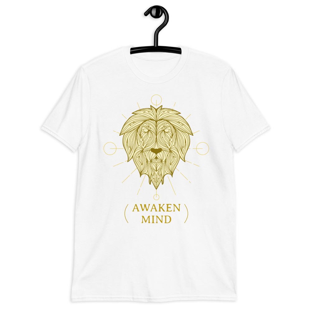 Wise lion spirit animal unisex T-shirt with a quote