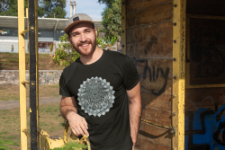 Wolf spirit animal mandala unisex T-shirt