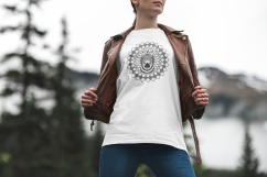 Zebra spirit animal mandala unisex T-shirt