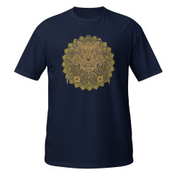 Wolf spirit animal mandala unisex T-shirt orange