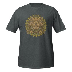 Wolf spirit animal mandala unisex T-shirt orange