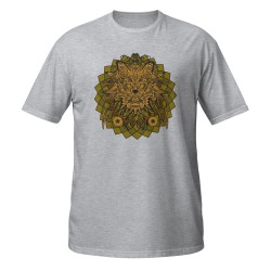 Wolf spirit animal mandala unisex T-shirt orange