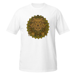 Wolf spirit animal mandala unisex T-shirt orange