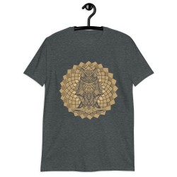 Owl spirit animal brown mandala unisex T-shirt