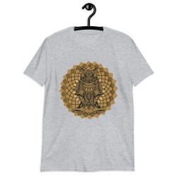 Owl spirit animal brown mandala unisex T-shirt